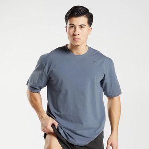 Gymshark Oversized Power T-Shirt - Blue Size Small